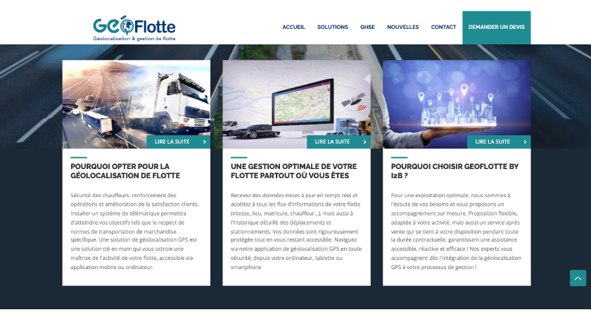 Geoflotte website redesign