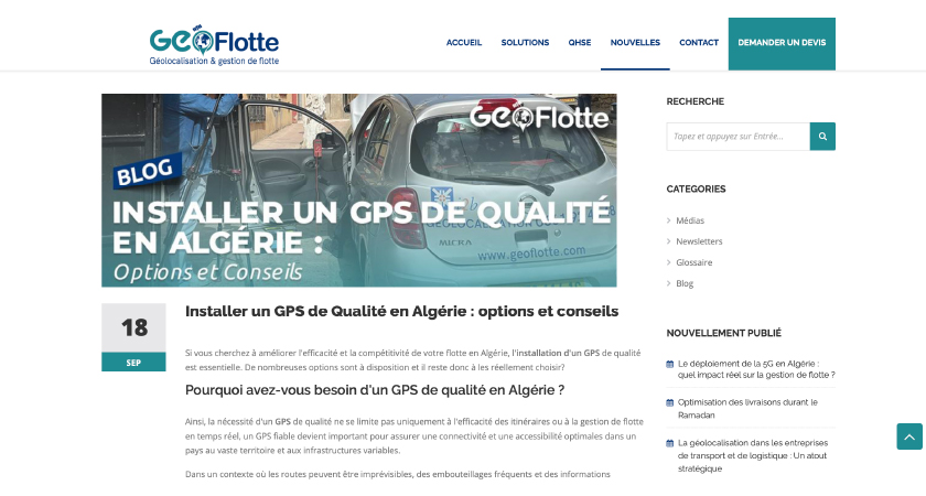 Geoflotte website redesign